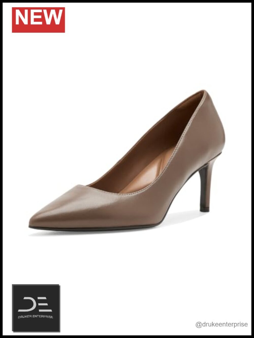 Leather Pointed-Toe Pumps eFlex Arch Support Slip-On Stiletto Heels Women Shoes